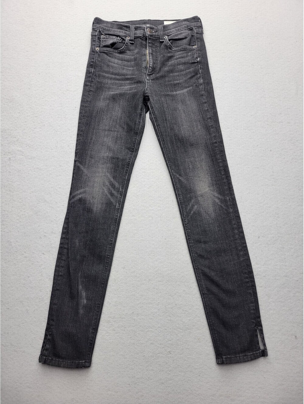 Rag & Bone Women's Jeans Size 25 Black Ankle Medium Stonewashed Mid Rise